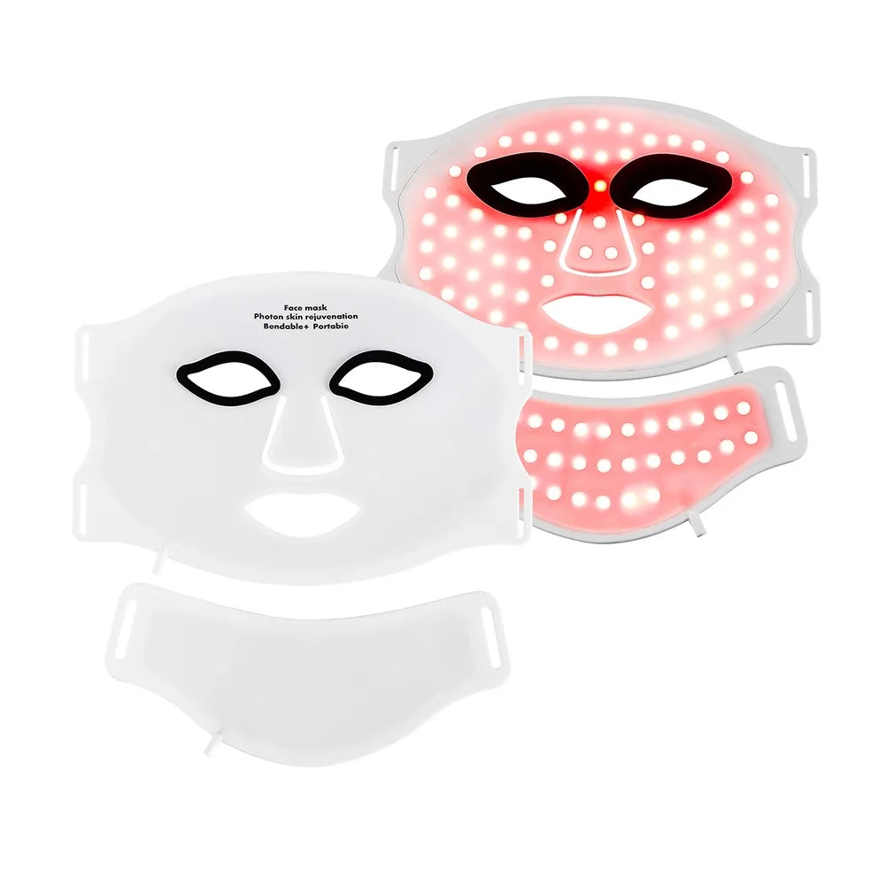 LED Face & Neck Mask – 7 Color Light Therapy, Wireless & Flexible