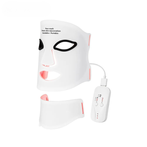LED Face & Neck Mask – 7 Color Light Therapy, Wireless & Flexible
